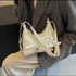 High Fashion Vintage Multi Buckle Detail Shoulder Bag